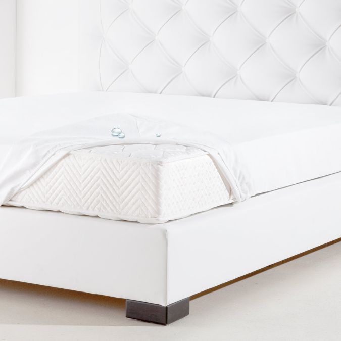 Protective mattress cover Jersey Care 23 cm | white 