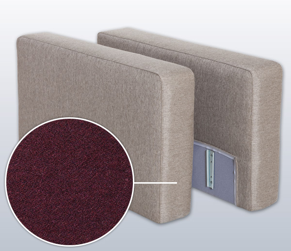 Armrest-Set with Tirol, Variation D | burgundy 