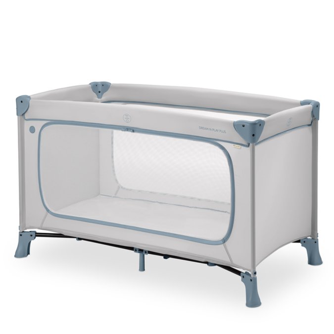 Child's travel bed Sleepy (without casters) | light grey-blue 