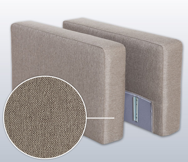 Armrest-Set with Seattle, Variation D | grey-brown 