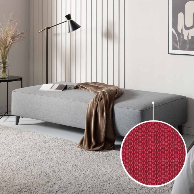 Sofa bed Bardolino with Alba | red 