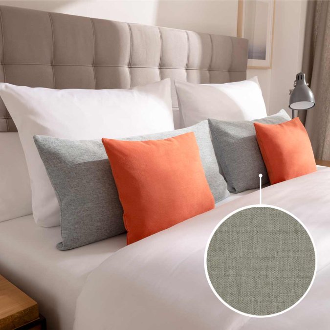 Decorative cushion cover without stand-up seam with Olbia | grey 