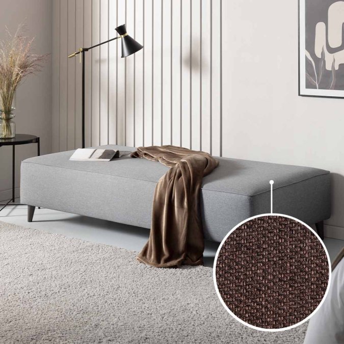 Sofa bed Bardolino with Alba | chocolate 