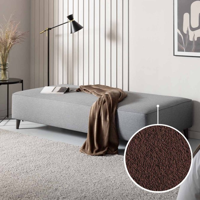 Sofa bed Bardolino with Ohio | chocolate 